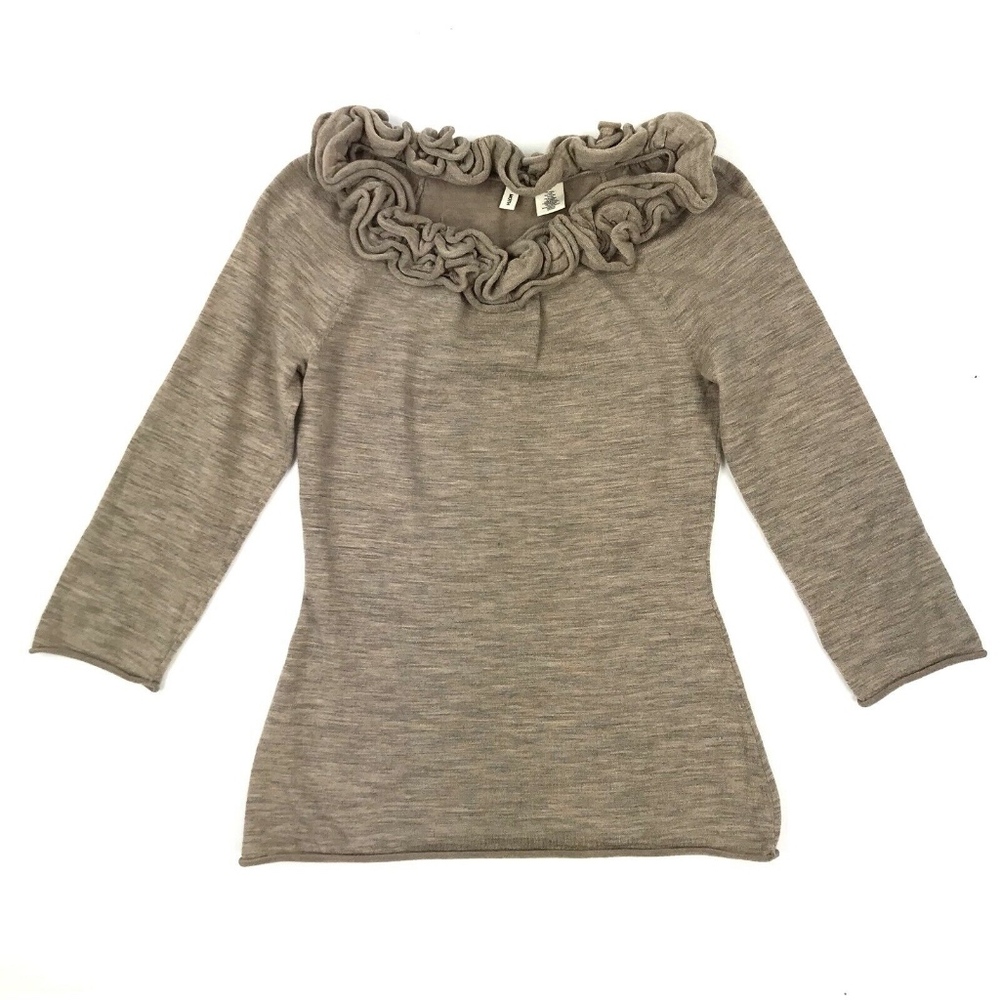 Moth Anthropologie 3/4 Sleeve Wool Sweater Sz XS - Picture 1 of 4